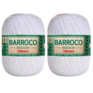 Kit 02 Barroco n6 Branco 400g Círculo 100% Algodão