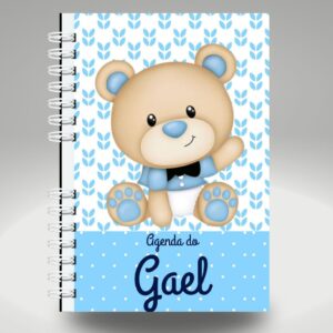 Caderno Agenda de Creche – Berçário Personalizada para Meninas e Meninos com Capa Dura 120 Folhas