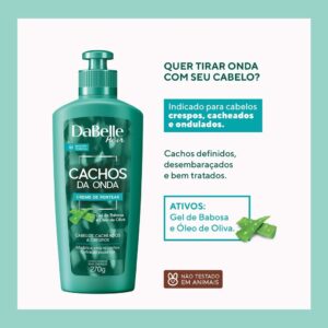 DaBelle Hair Kit Básico Essencial Plus 4 Produtos com Creme de Pentear – Cachos da Onda