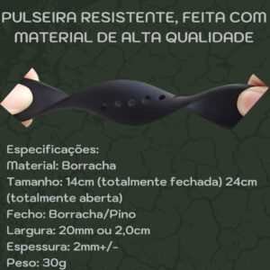 Pulseira Silicone Borracha Mormaii Life Blulory Glifo 5 Pro