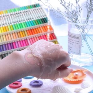 Kit 60/80/100/120 Canetas 2 em 1 Brush Lettering e Ponta Fina Dual Pen Canetinha Colorir Desenho