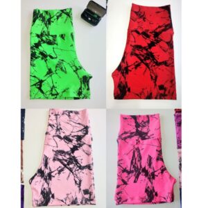 KIT 4 SHORT FITNESS MARMORIZADO ACADEMIA FITNESS LEGGING