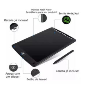 Lousa Mágica Tela Lcd 10 /12 Polegadas Infantil De Escrever E Desenhar Tablet
