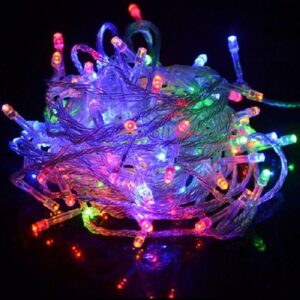 Pisca Pisca 8 Funções 10M 100 Leds 220V Luz De Natal Forte Iluminação Fio Transparente