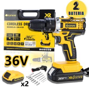 PARAFUSADEIRA FURADEIRA SEM FIO IMPACTO 2 BATERIA MALETA 36V 35N/M