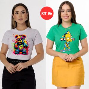 Kit Promocional Revenda Duas Camisetas Algodão Escolha as Suas Estampas Variadas