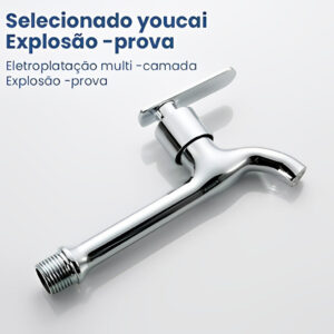 Torneira para tanque ou jardim, para máquina de lavar, em ABS cromado,Aço inoxidável 304