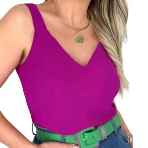 Blusa Feminina Alça Larga Tecido Duna
