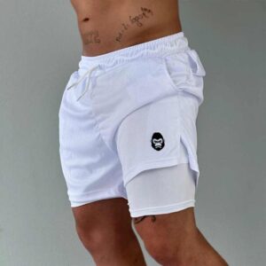Shorts Bermuda Masculino Treino Crossfit Corrida Kong 2 Em 1 Com Bolso Interno Para Segurança De Celular