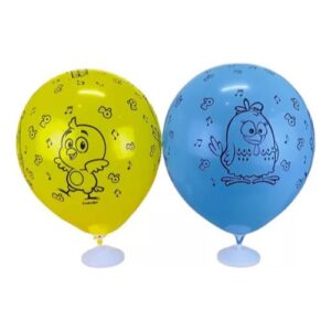 Balão Galinha Pintadinha N9 Bexiga Pintinho Amarelinho 25un