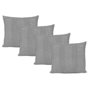 Kit 4 Capas De Almofadas Tricot Decorativa Sofá Cama Links