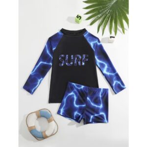 RWX VEST Conjunto Infantil Masculino “Surf” com Estampa Elétrica – Estilo e Proteção J3103