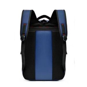 Mochila Masculina Couro PRETA Impermeável Motoboy Motoqueiros Reforçada Cabo Usb Fone