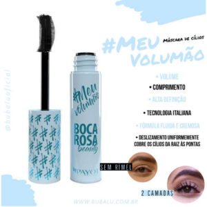 KIT Payot Boca Rosa Máscara Para Cílios Rímel Meu Volumao + Gel Incolor Cílios E Sobrancelha Game On! Ruby Rose