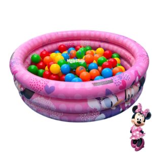 Piscina Inflável de bolinhas Infantil 100 Litros Menina Minie