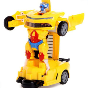 Brinquedo Carrinho Camaro Vira Robô Bate E Volta Com Luzes E Som