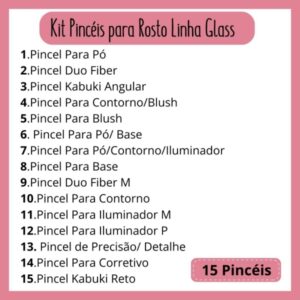 Pincel De Maquiagem Para Rosto Ruby Rose Glass