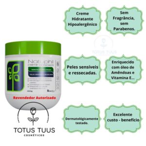 Creme Hidratante Para Corpo Natuphil 450g Natuflores