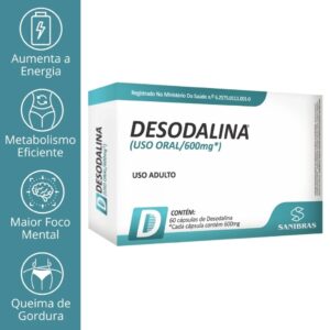 TERMOGÊNICO DESODALINA 600MG 60 CÁPSULAS ORIGINAL – POWER SUPPLEMENTS