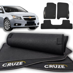 TAPETE DE BORRACHA CRUZE LT LTZ PREMIER 2011 2012 2013 2014 2015 2016 3 PEÇAS LINHA PREMIUM