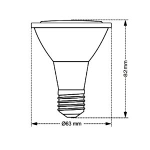 Kit 6 Lâmpada Led Par 20 7W 6500k 4000K 3000K E27 Pix