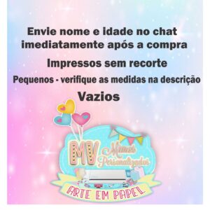 Kit festa Carros 170 itens com nome e idade – Lembrancinhas Personalizadas personalizados festa envio rapido!
