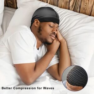 KIT 2 DURAG WAVES Bandana Durag Preta Touca 360waves Dureg Hiphop Rapper
