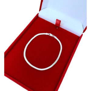PULSEIRA DE PRATA 925 LEGÍTIMA RABO DE RATO ACHATADA.