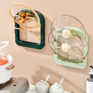 SUPORTE PARA TAMPA DE PANELA MONTADO NA PAREDE, SUPORTE PARA COZINHA MULTIFUNCIONAL SEM PERFURAÇÃO