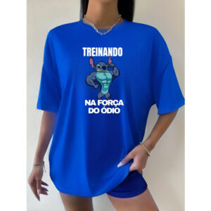 Camiseta Feminina Treinando na Força do Ódio Academia Algodão Camisa Unissex Varias Cores Promoção
