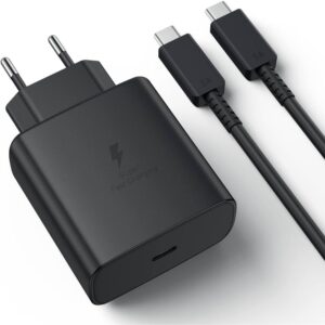 Carregador Turbo 45W Carregar Super Rápido USB C+Cabo Tipo C