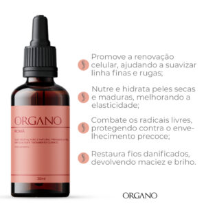 Kit Pele de Rica ORGANO – Rosa Mosqueta Rubiginosa, Romã E Cereja – – 30ml Cada Frasco