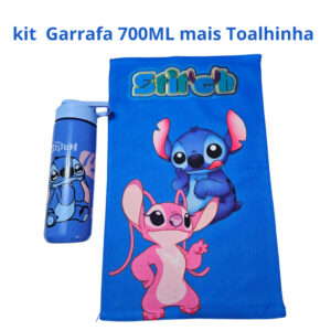 GARRAFA DE ÁGUA SQUEEZE GARRAFINHA 700ML STITCH ESCOLA ACADEMIA TRABALHO ESCOLAR CRIANÇA ADULTO