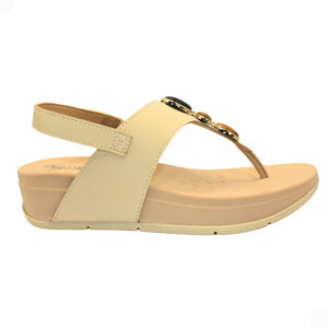 Sandalia Modare Feminina Ultra Conforto Ortopedica Pedraria Anabela Baixa
