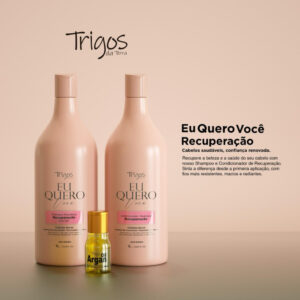 Kit Tratamento Trigos da Terra Eu Quero Você Mandioca Força Crescimento Shampoo Condicionador 1L