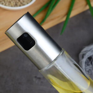 Kit Spray Pulverizador Vidro Inox Borrifador Azeite Vinagreessenciais De Cozinha Oliva Spray De Vinagre Promoção