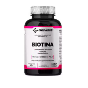 Biotina Vitamina Cabelo Pele E Unha Ácido Fólico, Tiamina e Pantotenato de Cálcio 1x2x3x4x