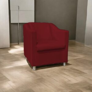 Poltrona Decorativa reforçada Para Hospital Recepção Escritório Consultório Suede Cores Pés Cromado
