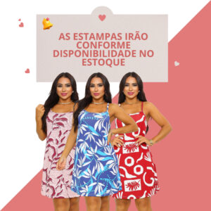 Kit 2 Vestido Feminino Soltinho Alcinha – Estampados