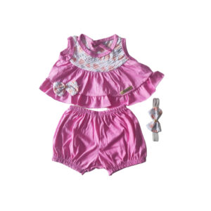 ROUPINHA DE BEBÊ MENINA COM TIARA