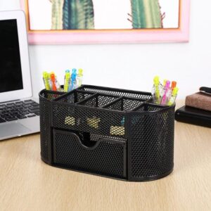 Porta Lápis Organizador Mesa Escritório 9 Divisórias Aramado