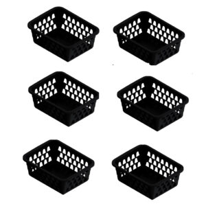 KIT 6 CESTOS COLORIDOS 16X12X6 CM P/ ORGANIZAÇÃO GAVETA MULTIUSO