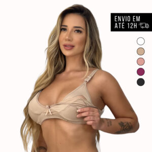 SUTIÃ DE AMAMENTAÇÃO EM ALGODÃO REFORÇADO PÓS PARTO CONFORTÁVEL SEM BOJO SUSTENTAÇÃO FEMININO PARA GRÁVIDA OU GESTANTE