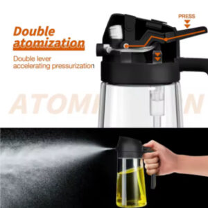 Porta Azeite Vinagre Óleos Spray 2×1 Borrifador Cozinha 500ml