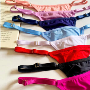 Calcinhas Fio Dental Duplo com Regulagem Microfibra Lingerie Feminina Moda Intima