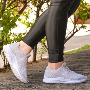 TÊNIS FEMININO ACADEMIA CORRIDA CAMINHADA CONFORTÁVEL TREINO ENVIO IMEDIATO