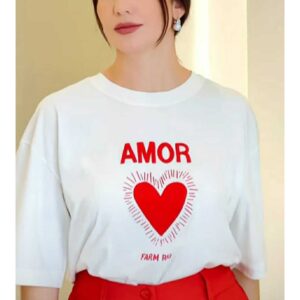 CAMISETA FEMININA ESTILO FARM ALGODÃO PURO