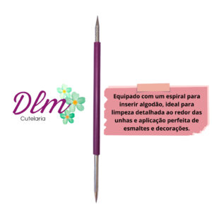 Palito 105 Duplo em Aço Inox Revestido com Silicone ROXO
