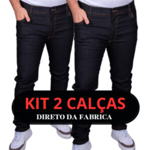 kit 2 Calças Jeans Masculina Trabalho 36 38 40 42 44 46 48 50 52 54 56 Elastano