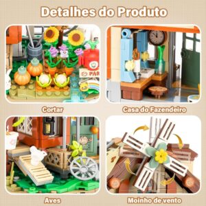 Brinquedos interativos de blocos de quebra-cabeça de fazenda para crianças a partir de 6 anos